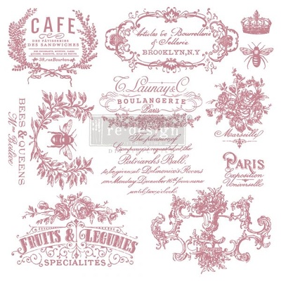 Набор силиконовых штампов от Prima Marketing CLEARLY ALIGNED DÉCOR STAMPS – I SEE PARIS – 30х30 см