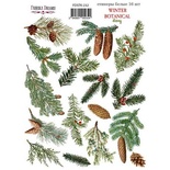 Набор наклеек (стикеров) 16шт Winter botanical diary 232, ТМ Фабрика Декора