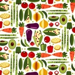 Ткань 100% хлопок - Овощи для кухни, 45х55 см