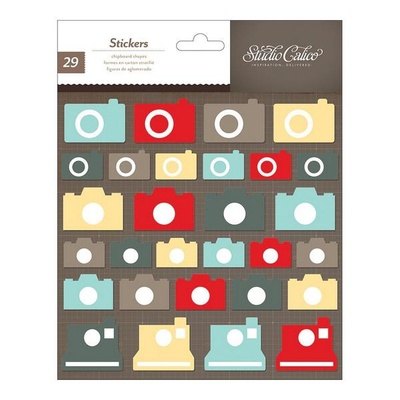 Набор наклеек из чипборда Studio Calico - Snippets Chipboard Stickers - Cameras