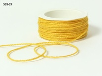 Джутовый шнур Twisted Burlap - Yellow, 1 мм, цвет: желтый, 90 см