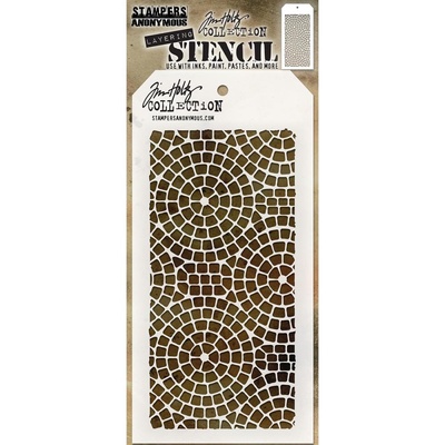 Маска Tim Holtz - Stampers Annon Layered Stencil 4.125"X8.5" - Mosaic - Мозаика