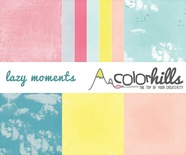 Набор бумаги, фишек и штампов от Color Hills - Коллекция Lazy moments, 16 элементов