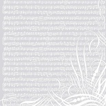 Лист бумаги HOTP - Color Me Music Notes Paper - для работы в технике резист, 30х30 см