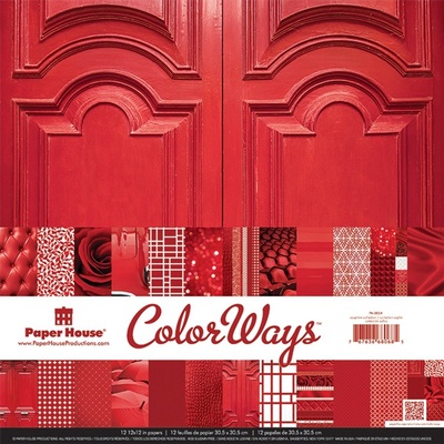 Набор двусторонней скрапбумаги от Paper House - Rouge Paper Pack, 30,5x30,5 см, 12 шт