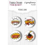 Набор скрапфишек Cool Teens, TM Fabrika Decoru из 4 шт № 290