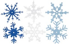 Снежинки из фетра Creative Impressions -  Winter, 24 штуки