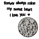 Высечки слова из чипборда от Maya Road - Chipboard Collection - Chipboard Mini Set - Love Words, 30 шт.