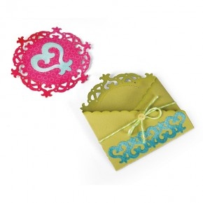 Ножи для вырубки Thinlits Die - Sizzix - 4PK - Pocket & Insert, Doily, 658849