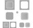 ЦЕНА СНИЖЕНА! Лезвие Tonic Studios - Simplicity Verso – Gothic Border Square Die Set, 5 штук