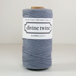 Хлопковый шнур от Divine Twine - Gray Solid, 1 мм, цвет серый, 1м