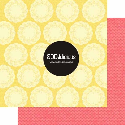 Лист скрапбумаги SODAlicious - Flower Power - miss doily sweetheart, двусторонний, 30х30 см