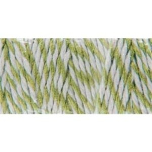 Хлопковый шнур от Baker's Twine - Celery, 2 мм, цвет салатовый/белый, 1 м