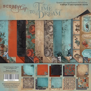 Набор двусторонней бумаги от Scrapmir - Time to Dream (ENG), 30х30см, 10 шт.
