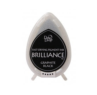 Чернила для штампинга Tsukineko - Brilliance Dew Drops Graphite Black