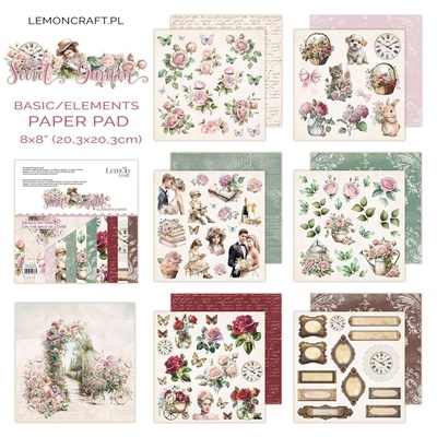 Набір паперу для скрапбукінгу Lemoncraft - Secret Garden Elements, 20.3х20.3 см, елементи для вирізання