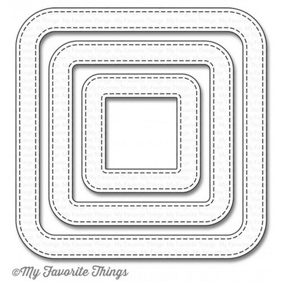 Лезвие My Favorite Things - Die-namics Stitched Rounded Square Frames, 3 шт.