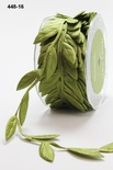 Лента Jumbo Leaves - Olive, цвет оливковый, 90 см (дина листика 35мм)