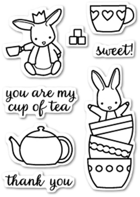 Штампы от Memory Box - Bunny Tea Time clear stamp set
