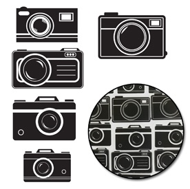 Набор высечек от Maya Road -  Picture Perfect Camera Transparencies - Black
