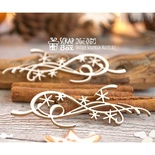 Чипборд ScrapBox - 2 бордюра с морозным узором маленькие Hw-057