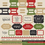 Лист наклеек от Kaisercraft - Bon Appetit Cardstock Stickers 12"X12", 30х30 см
