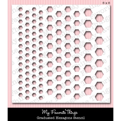Маска My Favorite Things - Stencils MPD Graduated Hexagons, 15х15 см