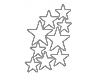 Нож для вырубки от Spellbinders - Shapeabilities - Donna Salazar - Cascading Stars