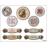 Наклейки Fabscraps - Baby Bear Clear Stickers - Frames & Labels