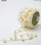 Лента Pom Pom String, ширина 1,2 см, 90 см, цвет слоновая кость