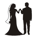 Акриловый штамп Wedding Stamp VE007d Жених и невеста, размер 2,6*3,2 см