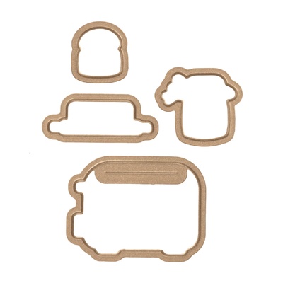 Нож для вырубки + штампы от Spellbinders - Toast with Jam 'n Bread Stamp and Die Set