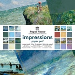 Набор двусторонней скрапбумаги от Paper House -Impressions Paper Pad, 30,5x30,5 см, 24 шт