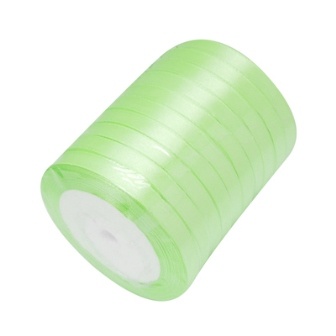 Ленточка атласная  Jade Green, 10мм, цвет салатовый, 90 см