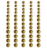 Половинки кристаллов на клеевой основе Queen & Co - Rhinestones Sunflower Yellow, 60 штук