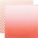 Лист скрапбумаги от Echo Park - Orange Ombre, 30х30 см